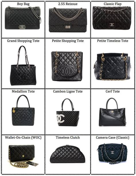 chanel bag style names|different types of chanel bags.